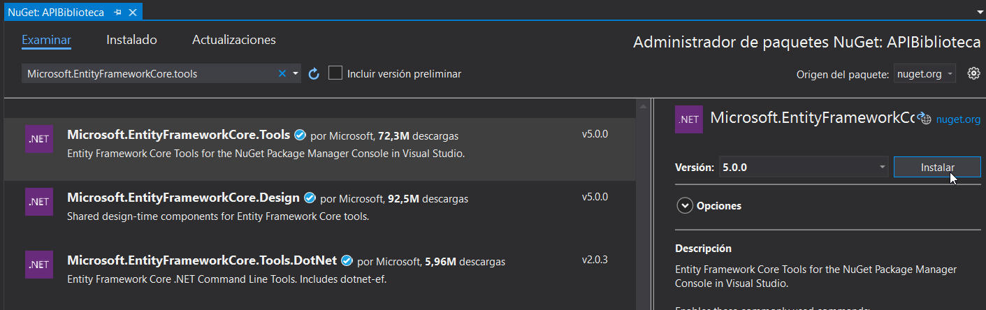 Visual studio восстановить nugget