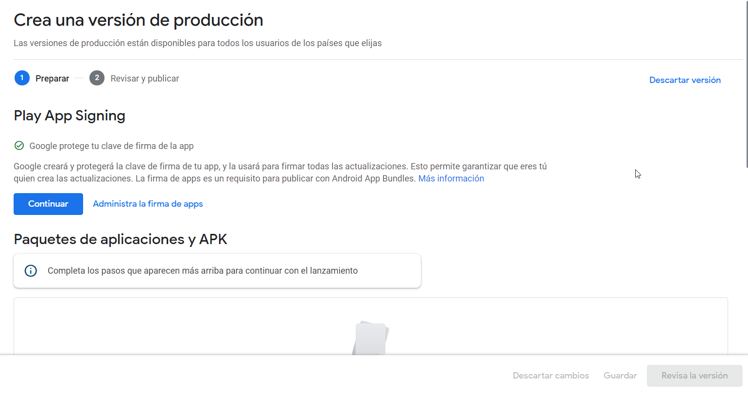 Publicar una app en Google Play Store