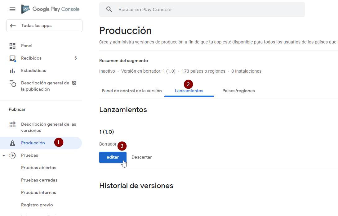 Publicar una app en Google Play Store
